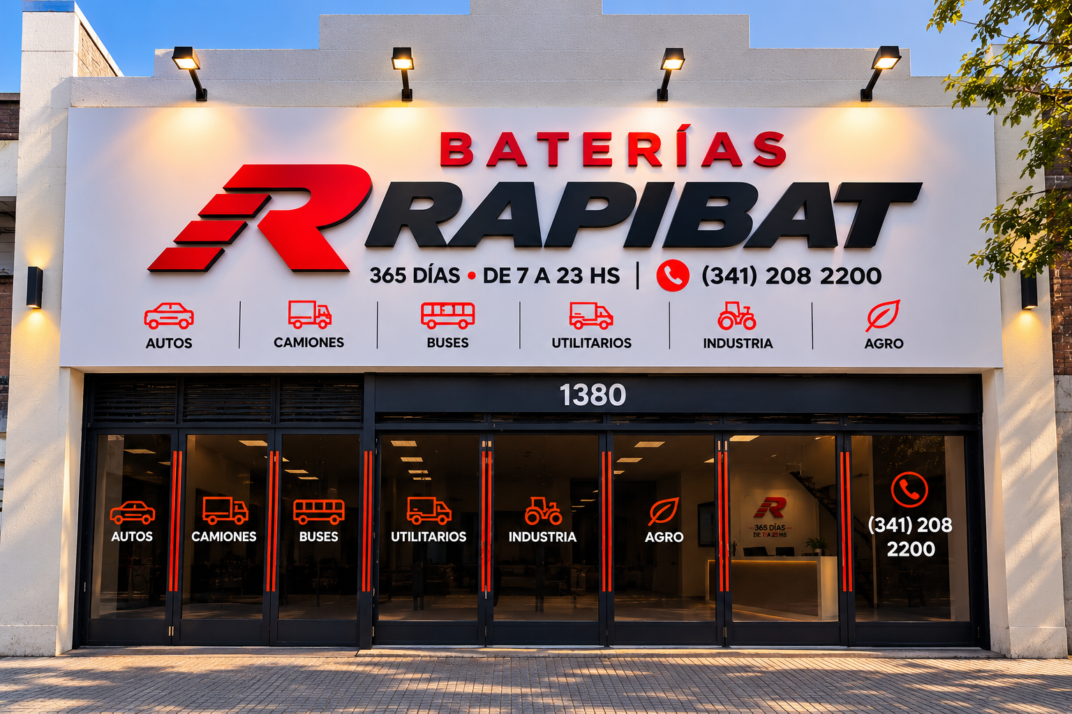 Local de baterías Rapibat en Av. Francia 1380, Rosario