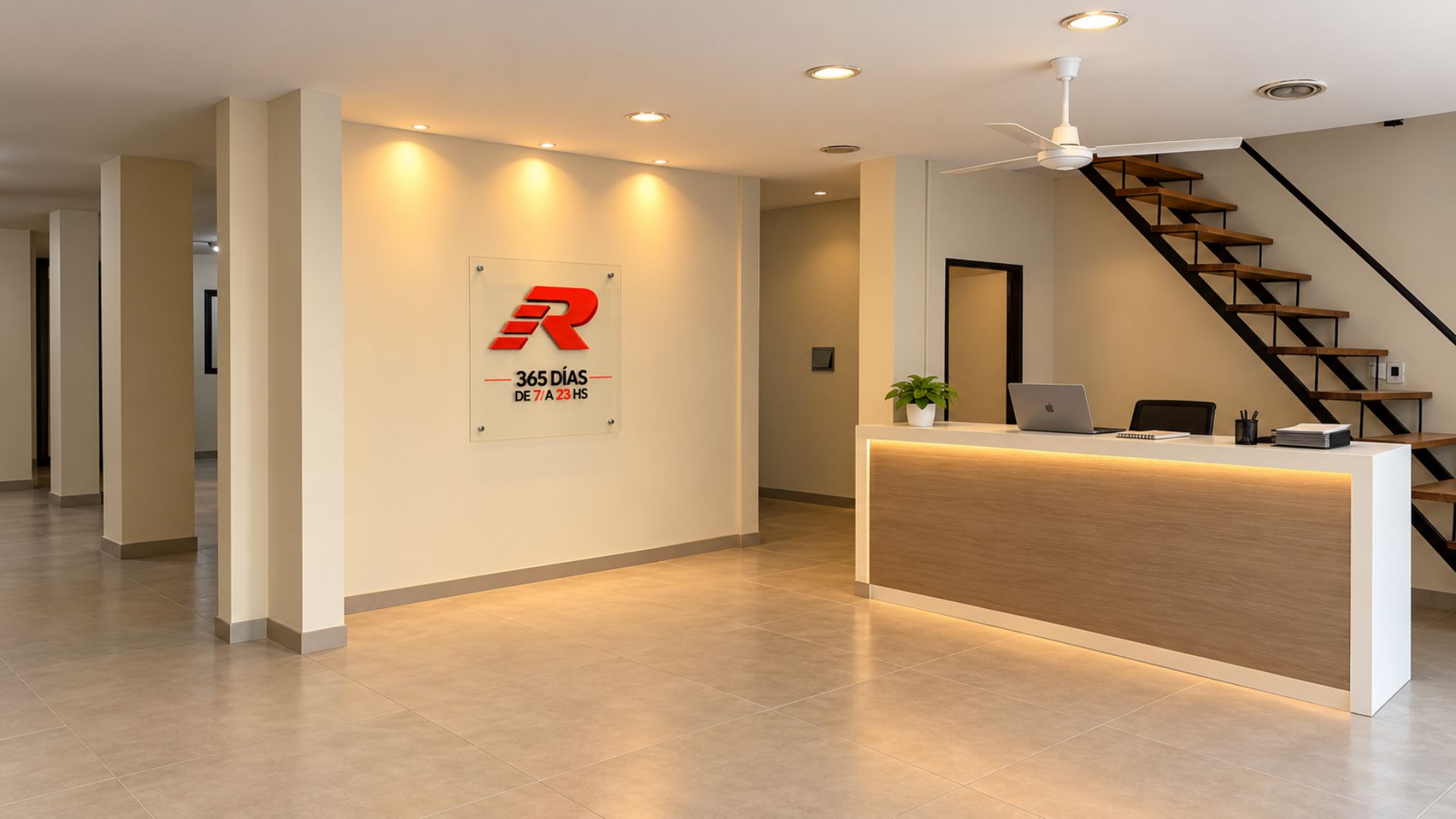Recepción del local Rapibat en Rosario